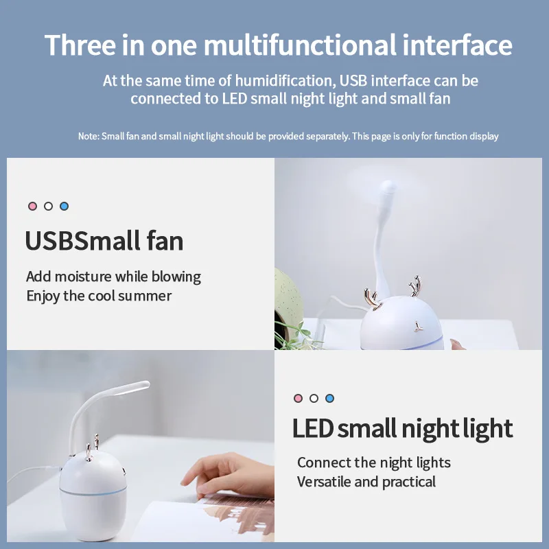 

Humidifier Household Bedroom Small Mini Air Aromatherapy Purification Sprayer Water Replenishing Instrument USB Air Conditioning
