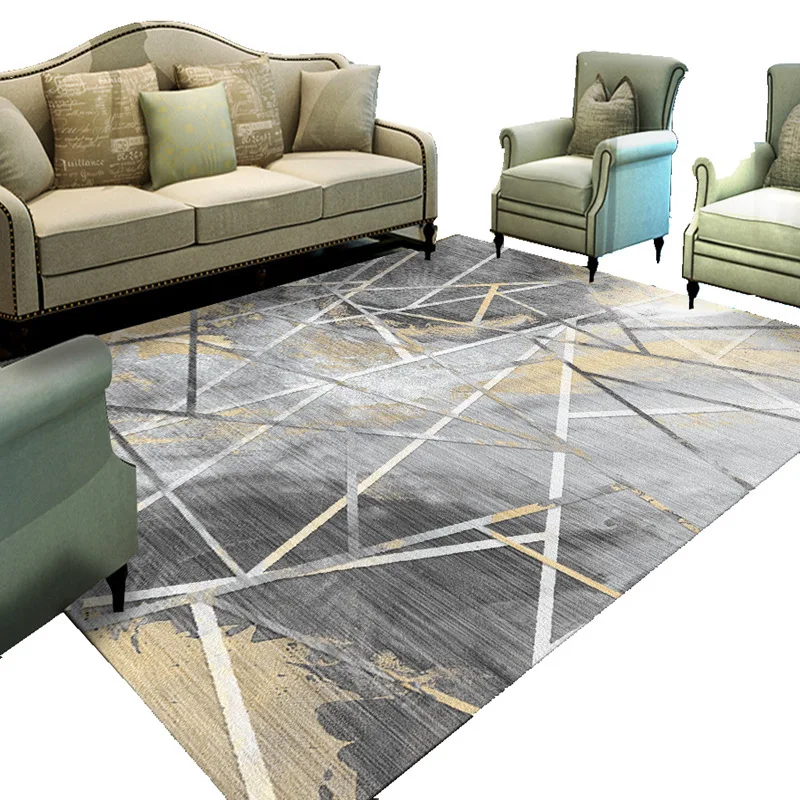 

Modern Home Non-slip Geometric Carpet Printing Decoration Large Area Carpet Living Room Bedroom Sofa Floor Mat Tatami Carpet