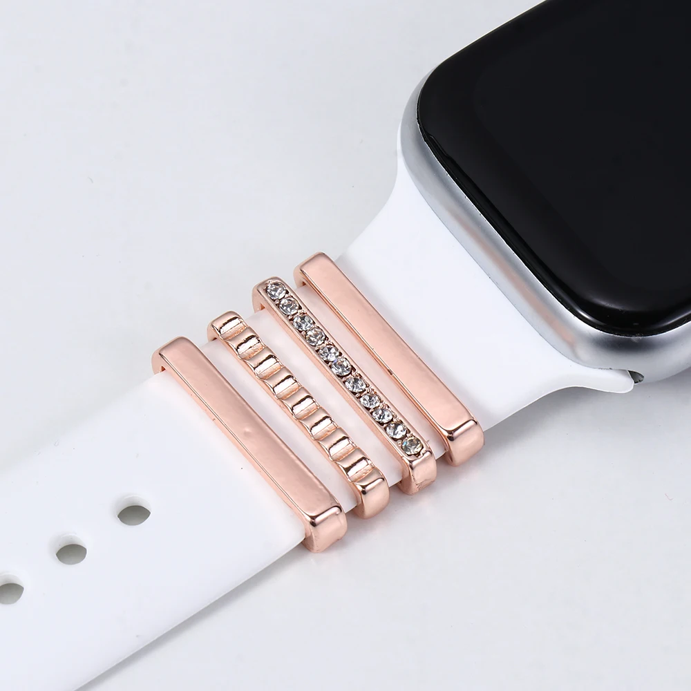 Металлические подвески декоративное кольцо для Apple Watch ремешок с алмазным