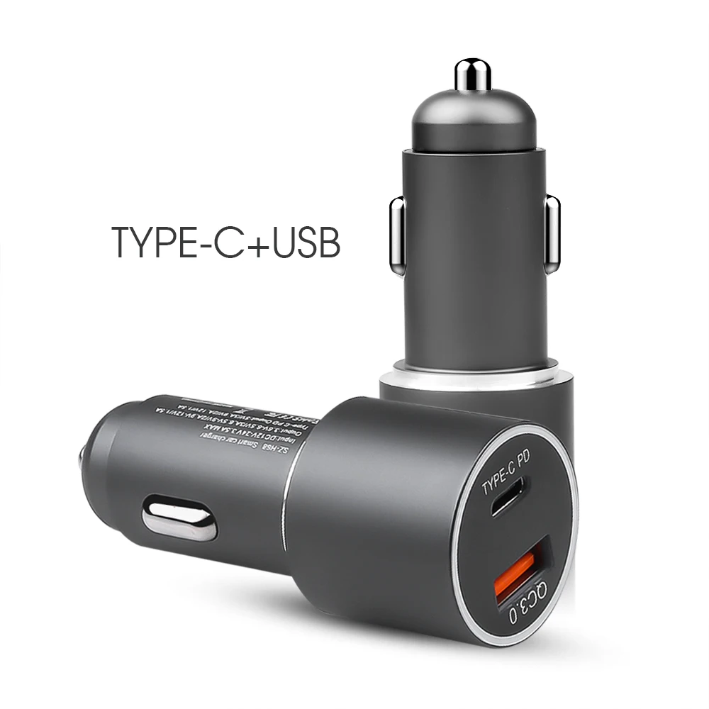 Тип c PD автомобильное зарядное устройство fm передатчик USB Автомобильное MP3 плеер Qc