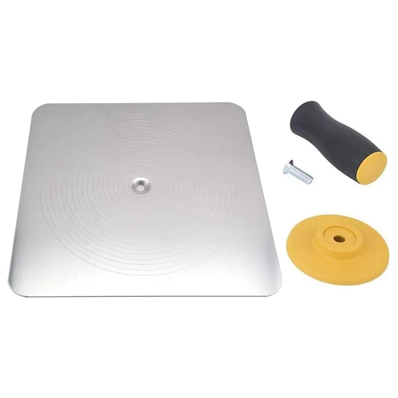 

Lightweight Premium Aluminum Plate Plastering Hawk Plastering Hand Board with Comfort Grip Handle 12 x 12-Inch,2 Pack Retail