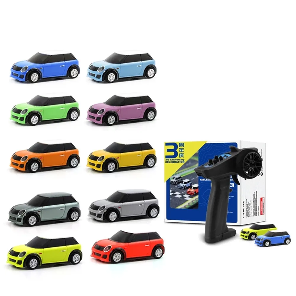 Turbo Racing RTR 1/76, dos coches a control remoto, versi&oacute;n de 3 &deg; aniversario, Mini juguetes proporcionales completos para ni&ntilde;os, veh&iacute;culo el&eacute;ctrico todoterreno-5