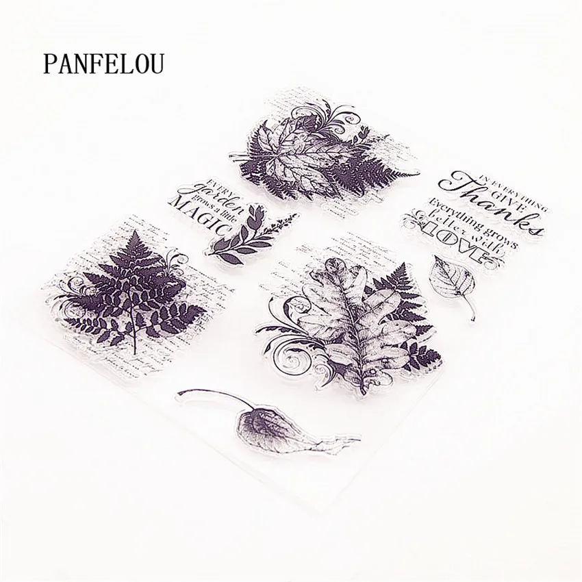 PANFELOU 15 5x20 см Пасхальные Волшебные листья прозрачные силиконовые резиновые