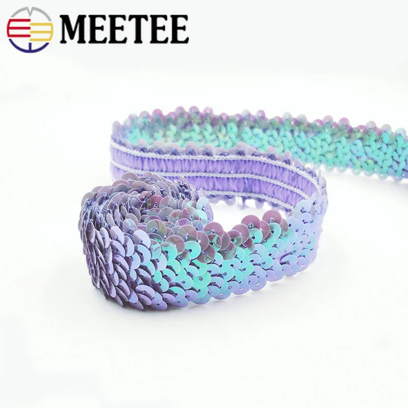 5/15 метров 30 мм золотые и серебряные блестки кружевная лента эластичные кружева