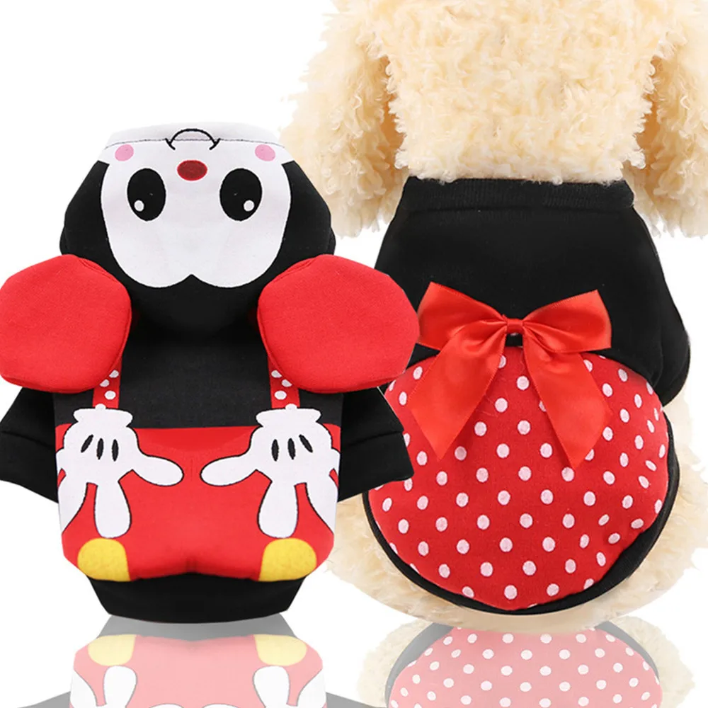 

Парная Одежда для собак с бантом, одежда для домашних животных, толстовки для маленьких и средних собак, одежда для чихуахуа, пуделя, Свитшот