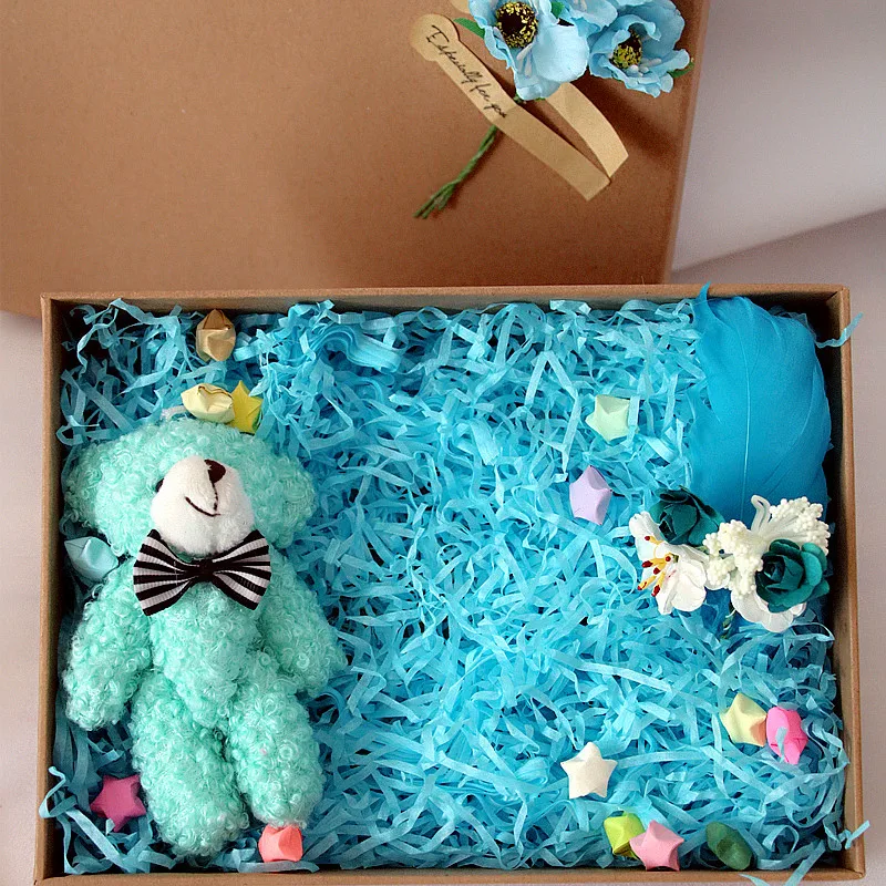 Цветная измельченная трава для свадьбы/дня рождения/Подарочная коробка конфет