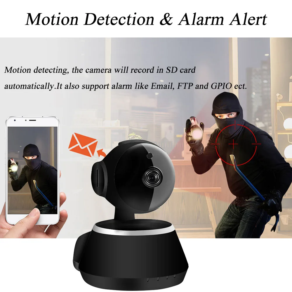 Беспроводная мини камера для помещений 720P 1080P HD IP Wi Fi видеонаблюдение радионяня