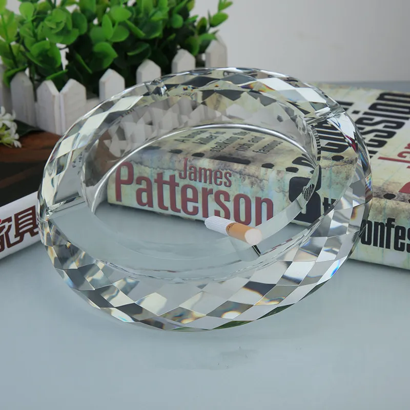 

XING KILO Round practical crystal ashtray high-end fashion creative personality custom KTV European living room office gifts