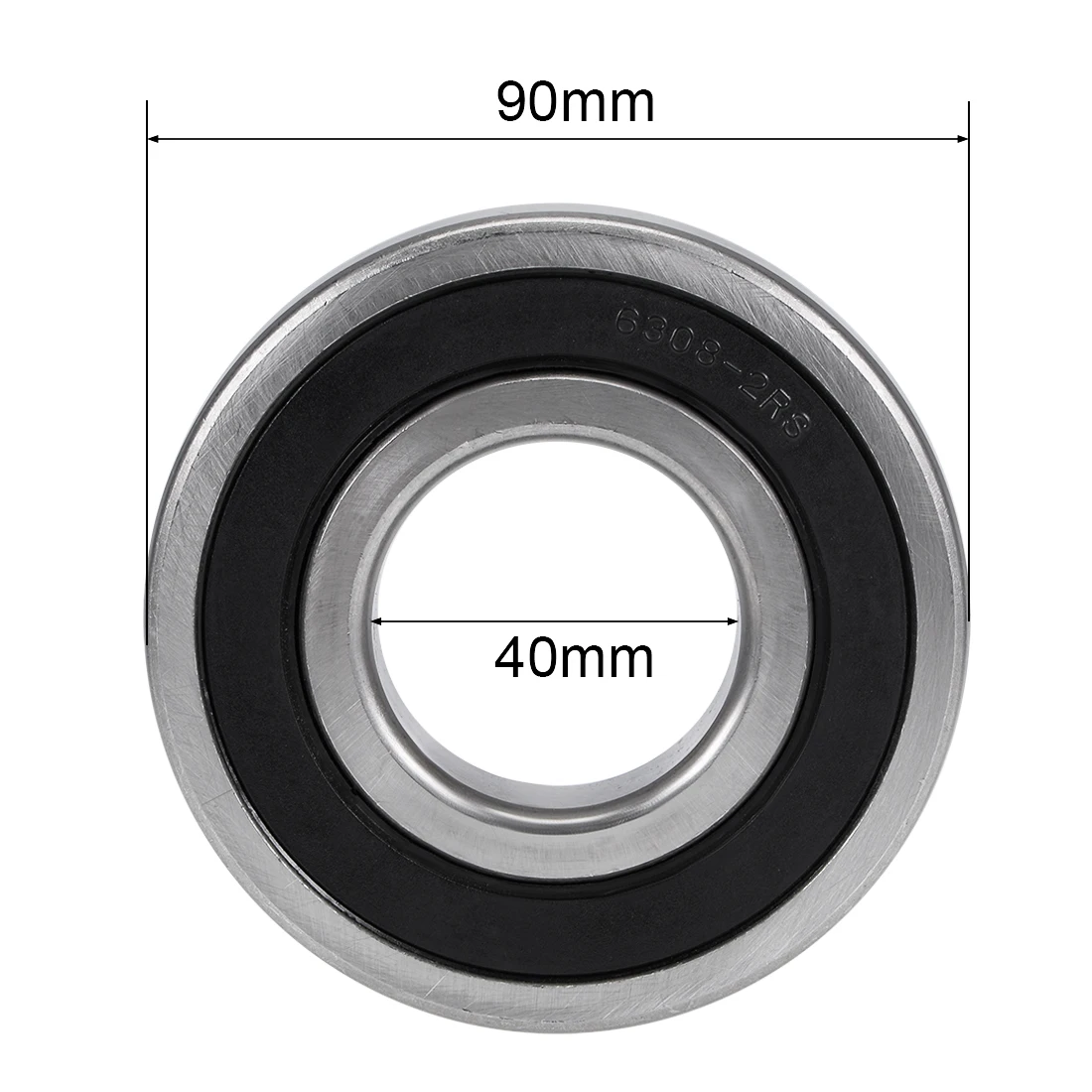 

uxcell 2pcs 6308-2RS Deep Groove Ball Bearings Z2 40mmx90mmx23mm Double Shielded Carbon Steel