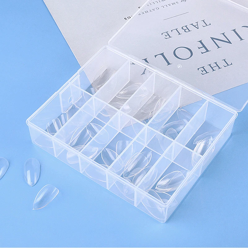 

Nail Art Storage Case Rhinestones Gems Accessories Clear Plastic Empty Container For Rhinestones beads Organizer Box