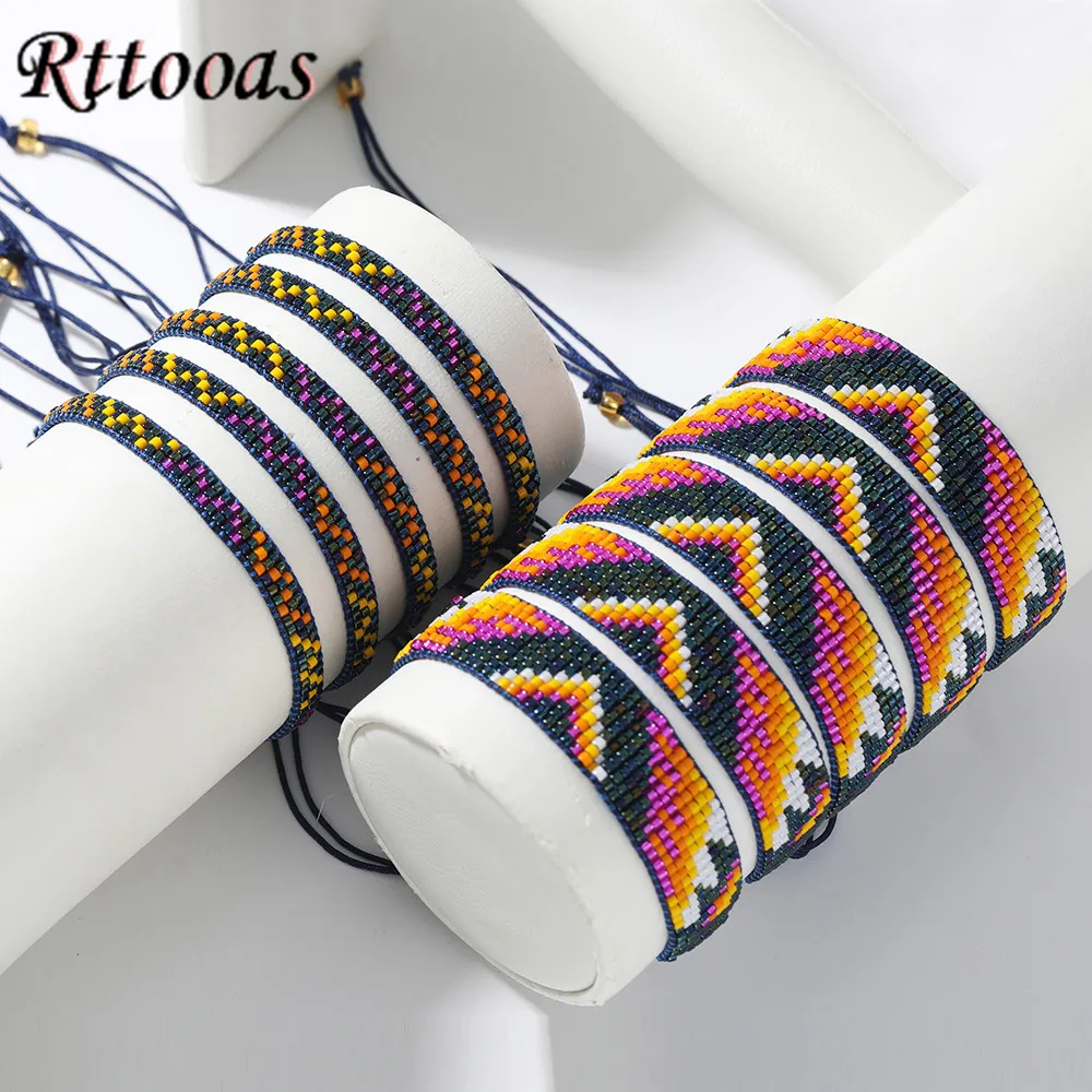 

Rttooas 2020 New Miyuki Beaded Bracelets Bileklik Bohemian Handmade Woven Beaded Bracelets For Women Jewelry Armband
