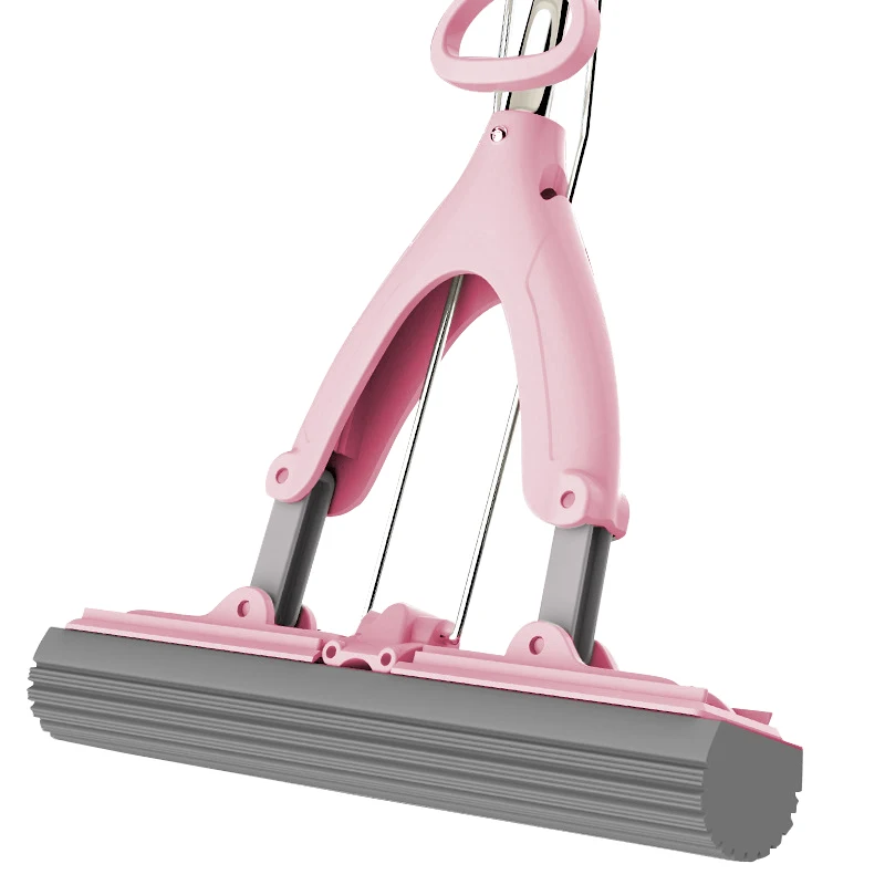

PVA sponge mop Folding type Household floor cleaning tool Glue cotton mop telescopic stainless steel rod hands-free washing mop