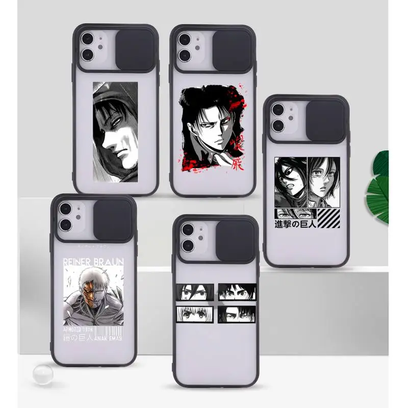 

Attack on titan anime Phone Case for iPhone 12 11 8 7 se 2020 mini pro X XS XR MAX Plus Transparent Camera Protection Cover