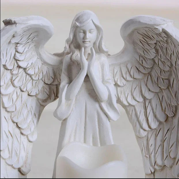 Электронный подсвечник в форме Ангела Статуя из композита свадебный подарок для