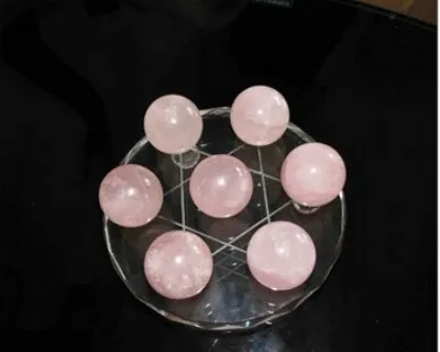 YM 327 7 Редкие 40 мм природа Роза семь звезд массив кристалл круглые Мячи +