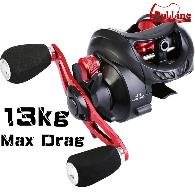 

PULLINE 2020 New LA Series Water Drop Wheel 6.3:1 13KG Right/Left Hand Bait Casting Fishing Reel Grip Rod Lure Fishing Reels