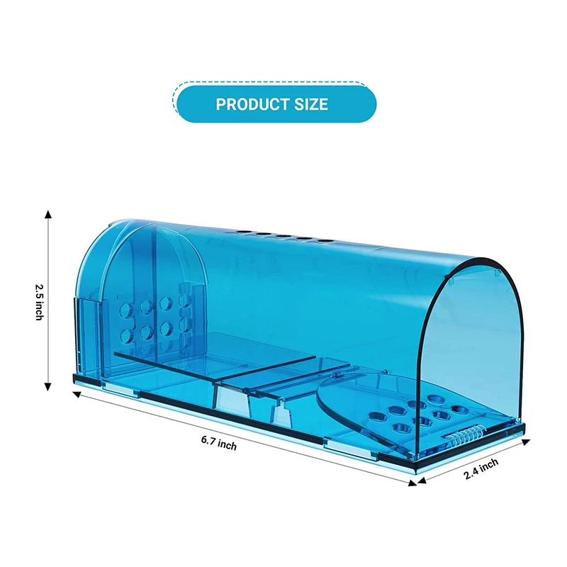 

Large Humane Rat Traps, Set of 2, Catch and Release Chipmunks Into the Wild, Cruelty Free, Live Capture Plank Trap
