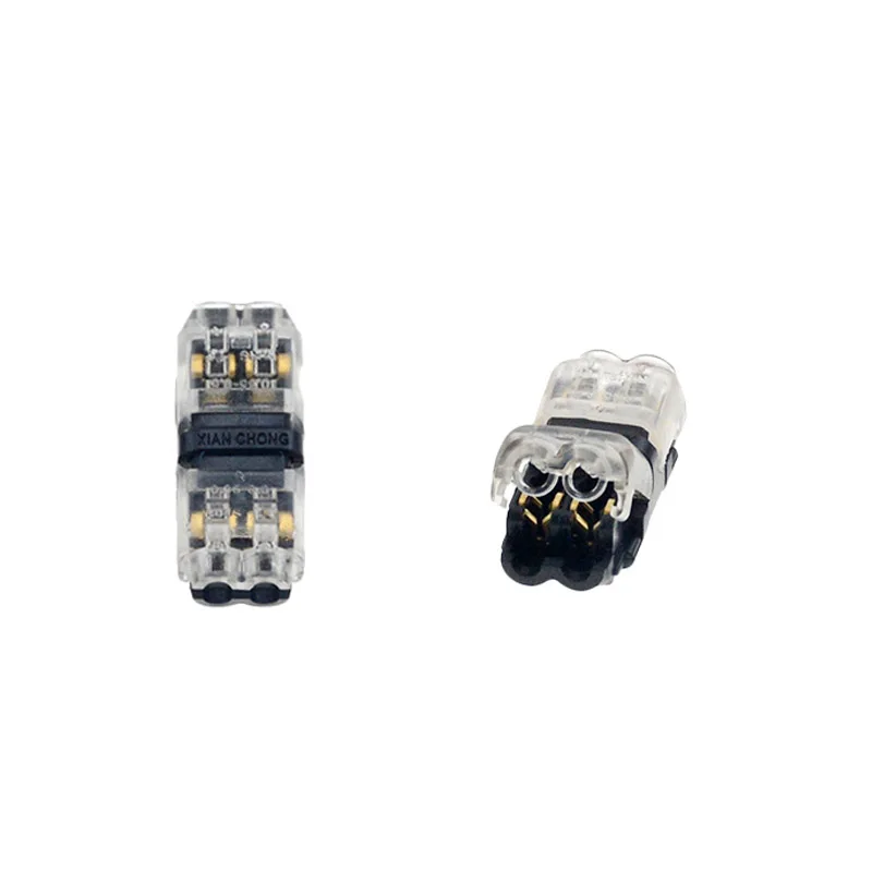 H2 Transparent 5 шт. H T тип 1Pin 2Pin шотландский замок Быстрый соединительный провод разъемы для терминалов обжимной Электрический автомобильный аудио 24-18AWG набор проводов - Цвет: H2 Transparent