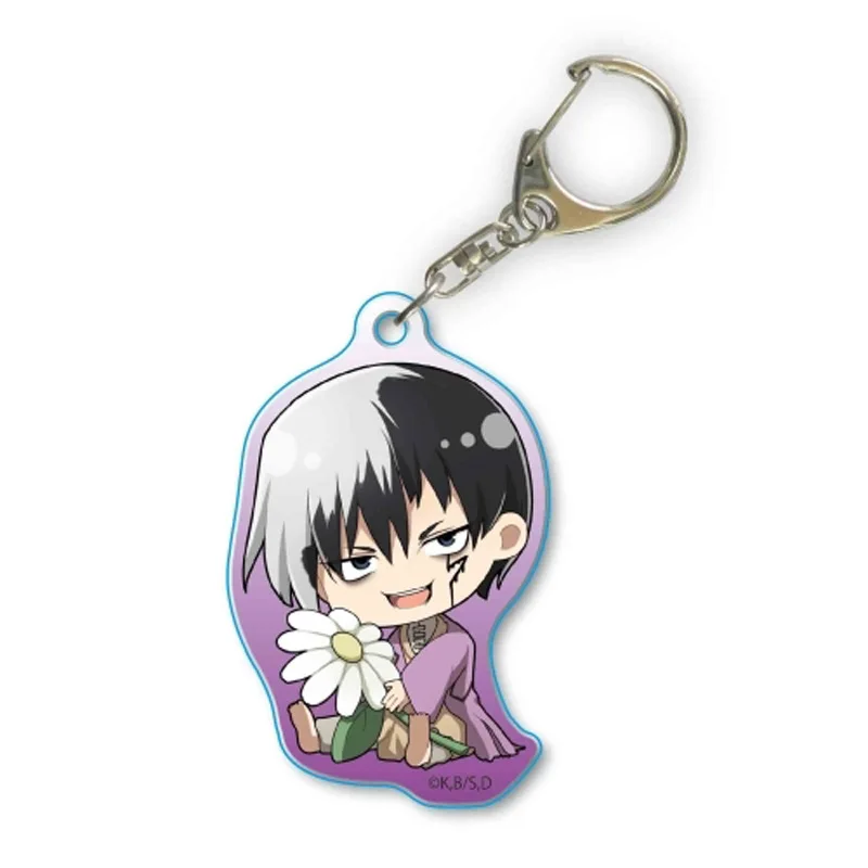 

Japanese Anime Dr.STONE Ishigami Senku Acrylic Figure Keychain Keyring Cute Pendent Anime