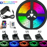 led light with bluetooth rgb 5050 2835 dc 12v smd flexible tape diode 20m 15m 10m 5m remote control adapter bluetooth wifi