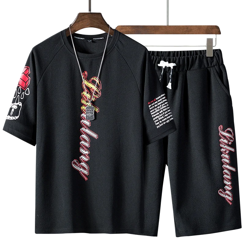 

Nice Men Summer Short Sleeve T-shirts And Tops Shirts Hip Pop Tops Suit Men Sports Suit T Shirt Men Tracksuits