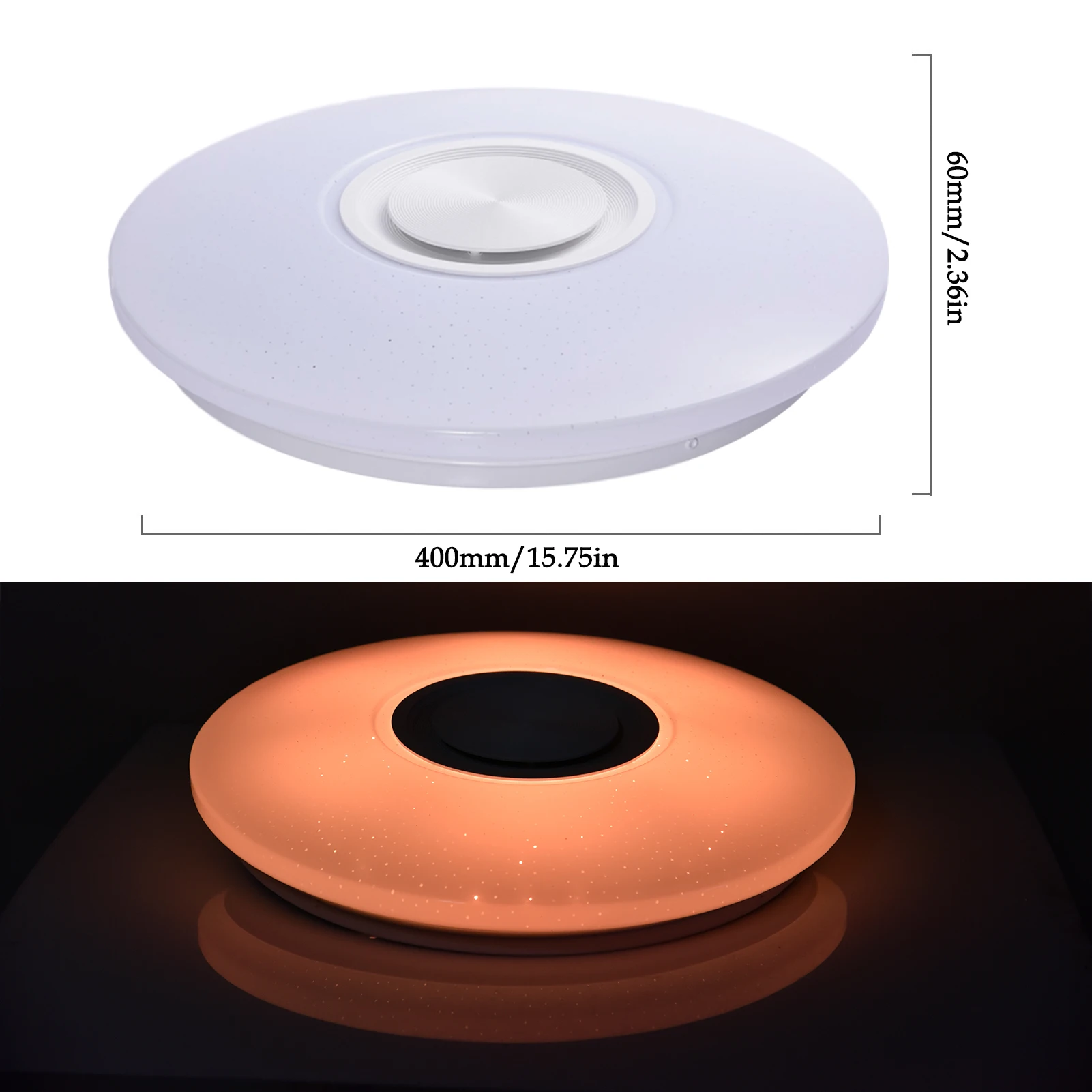 

Music RGB LED Ceiling Light Dimmable 36W Bedroom Lamp APP Bluetooth Remote Control Smart Bedroom Timer Night Lamp