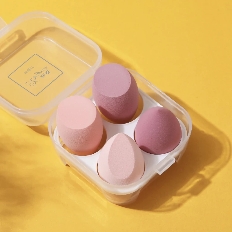 BANFI 4pcs Beauty Egg Hydrophilic Non-latex Makeup Puff Wet 