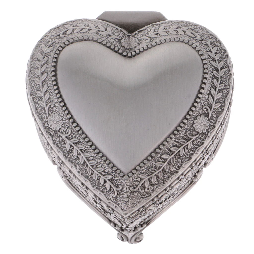 

Silver Jewelry Box Heart Shape For Jewelry Display, Jewelry Storage