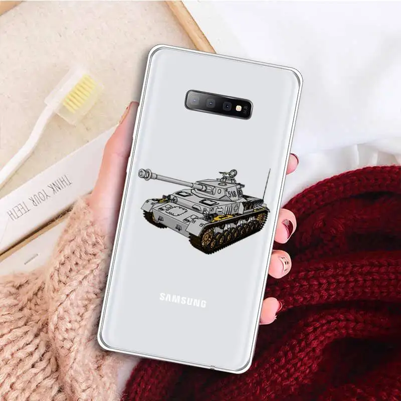 

tank cartoon Military military Phone Case Transparent For Samsung Galaxy A 71 21s S note 8 9 10 plus 20 ultra