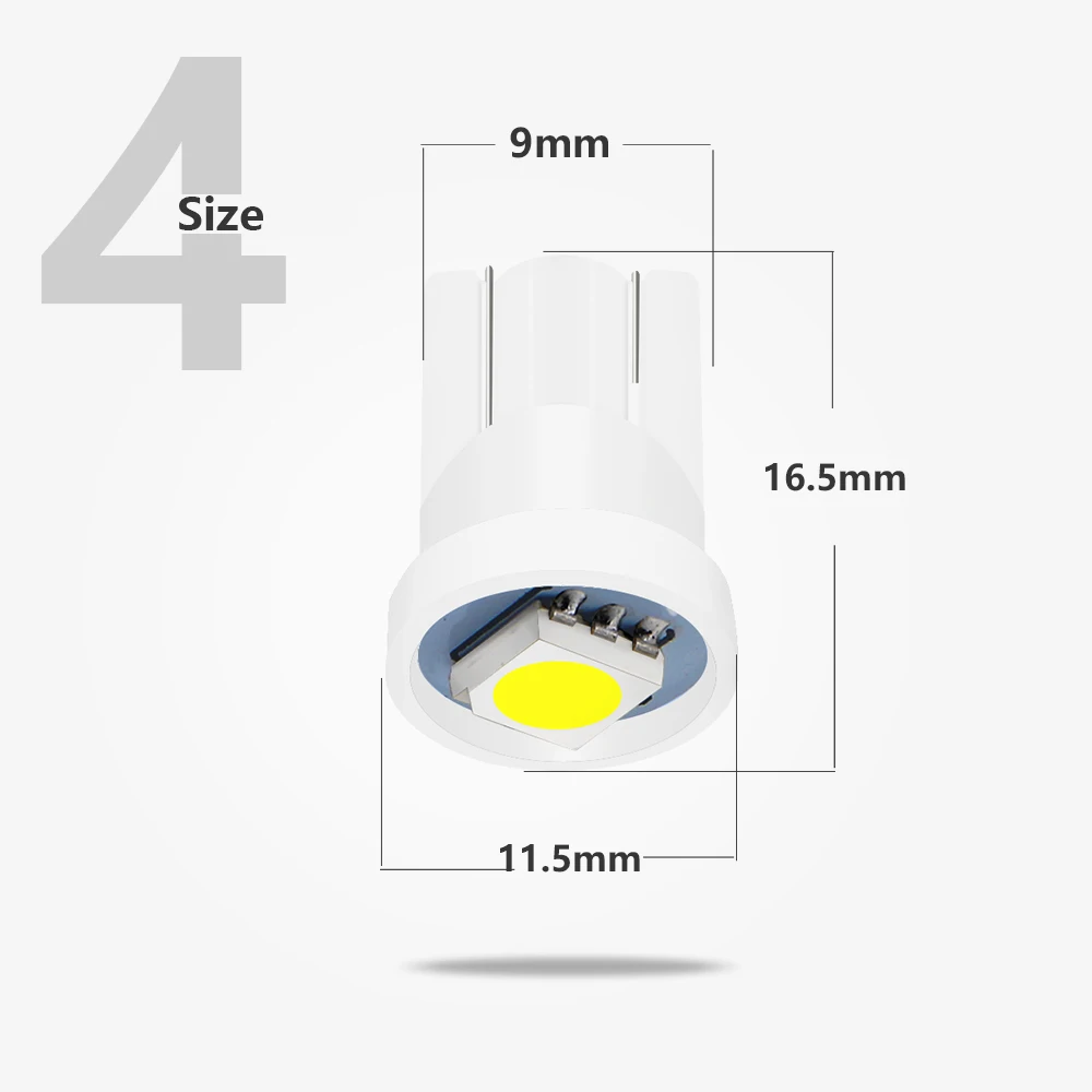 10 шт. T10 5050 1 SMD 194 168 W5W 24V DC Светодиодный светильник лампы просвет клиновая лампа - Фото №1