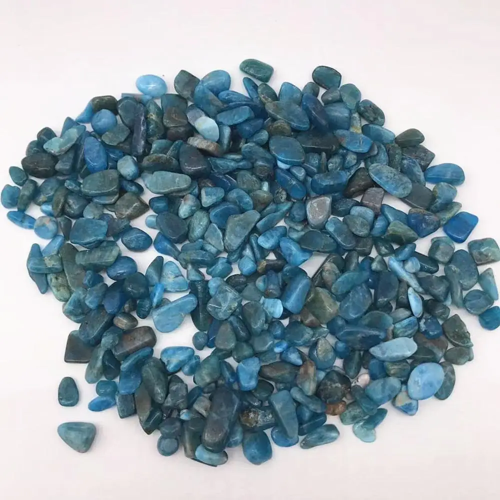 Blue apatite 100 г Degaussing каменные минералы аквариум с натуральными кристаллами гравия камни декоративный камень - Цвет: Blue apatite