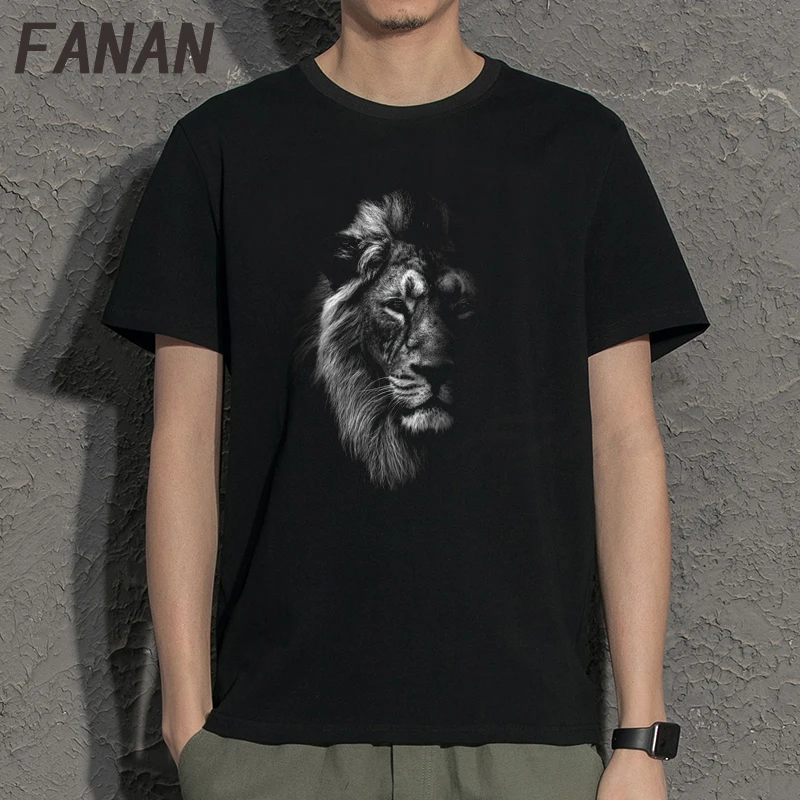 

Old Lion King Print Comic Men/Women Black T-shirt Print Anime Clothes Harajuku Streetwear New Arrival 2021 O-Neck Tees