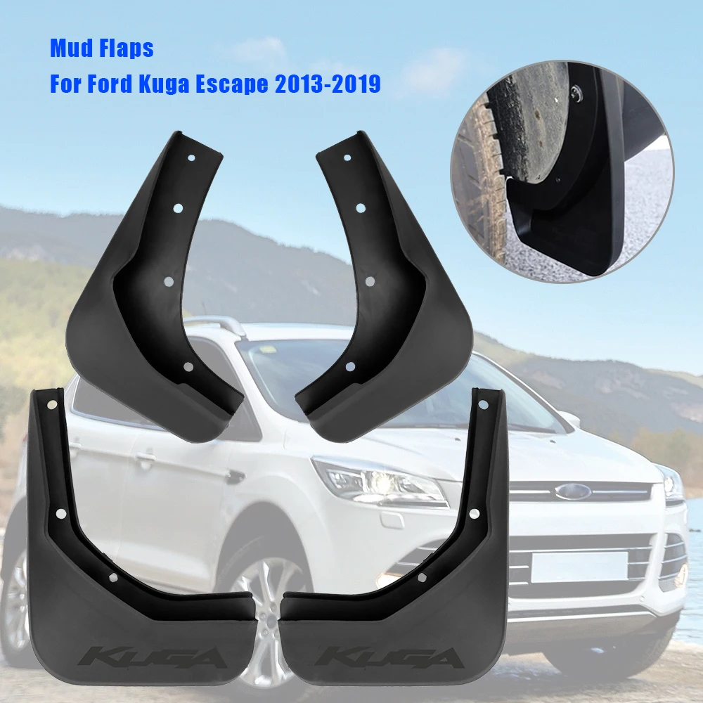 

For Ford Kuga Escape 2013-2019 Front Rear Mud Flaps 4pcs/set Splash Guards Mudguards Fender Car Accessories