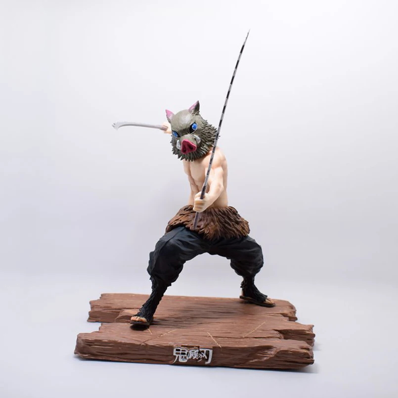 

28cm Anime Demon Slayer Figure Demon Slayer Combat version Hashibira Inosuke PVC Action Figure Collectible Model Toys Kid Gift