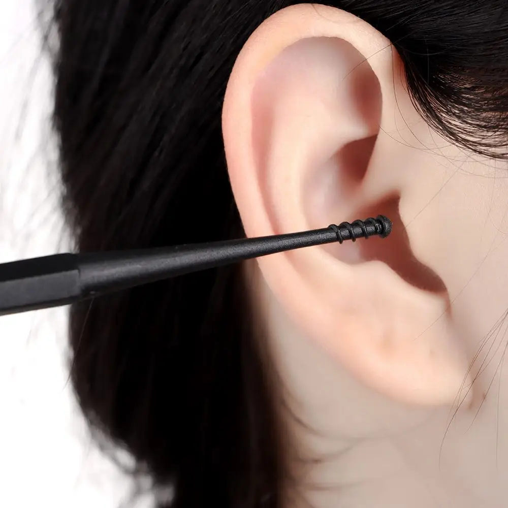 Силиконовый двухсторонний ушной инструмент для чистки ушей|Ватные палочки| |