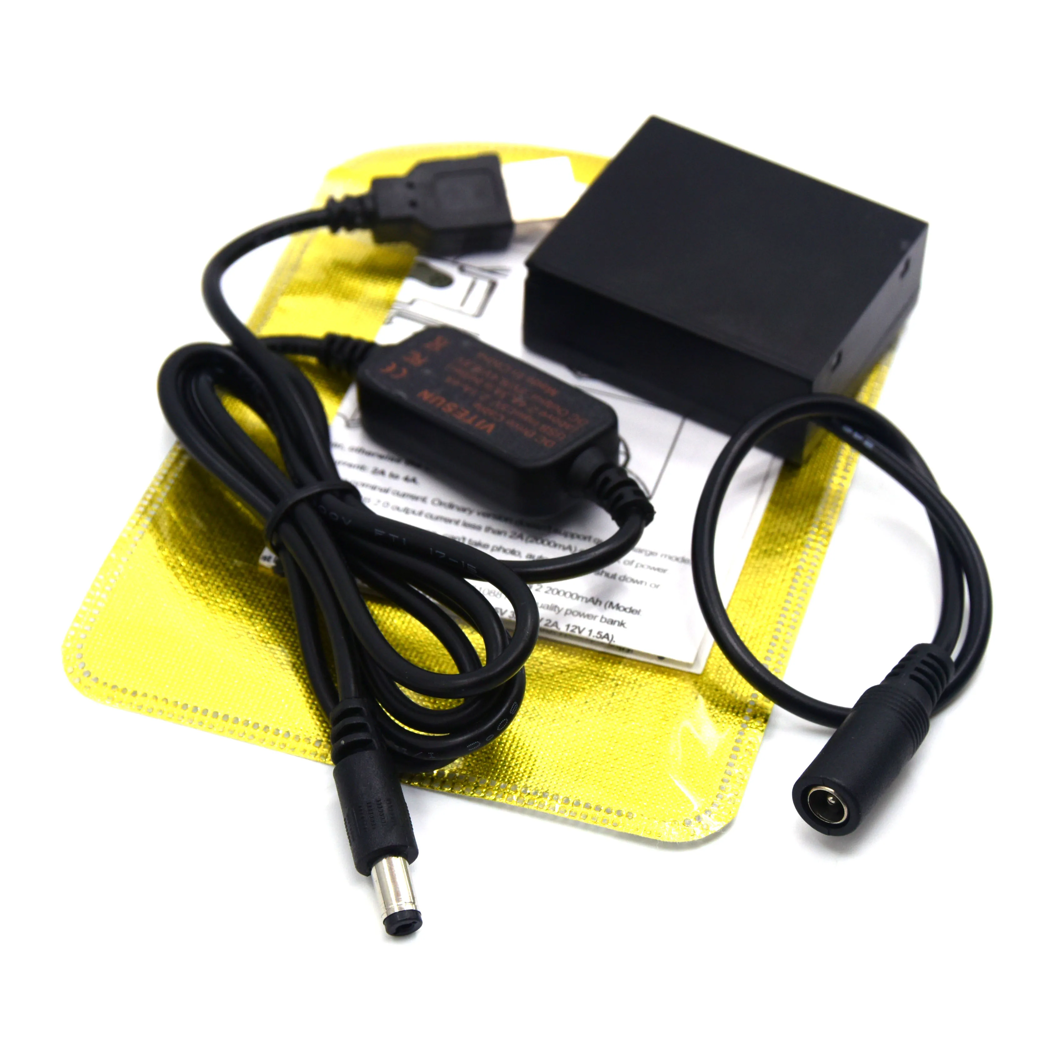 Внешний аккумулятор 5 в USB-Кабель-адаптер + искусственная батарея для