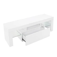 led cabinet tv white particle board tv stand wsingle drawer household decoration