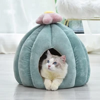 warm soft sleeping bed pad cactus pet cat dog nest washable breathable cat house winter warm sleeping bag puppy
