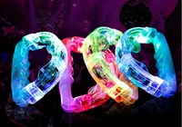 colorful led flashing baby rattle hand bell light up led tambourine luminous toys rave bar ktv party prop wholesale