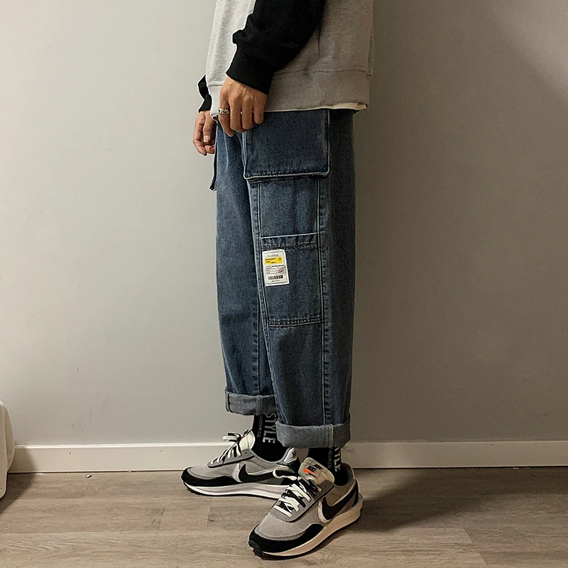 Пара стильных повседневных джинсов бойфренда свободные плотные теплые