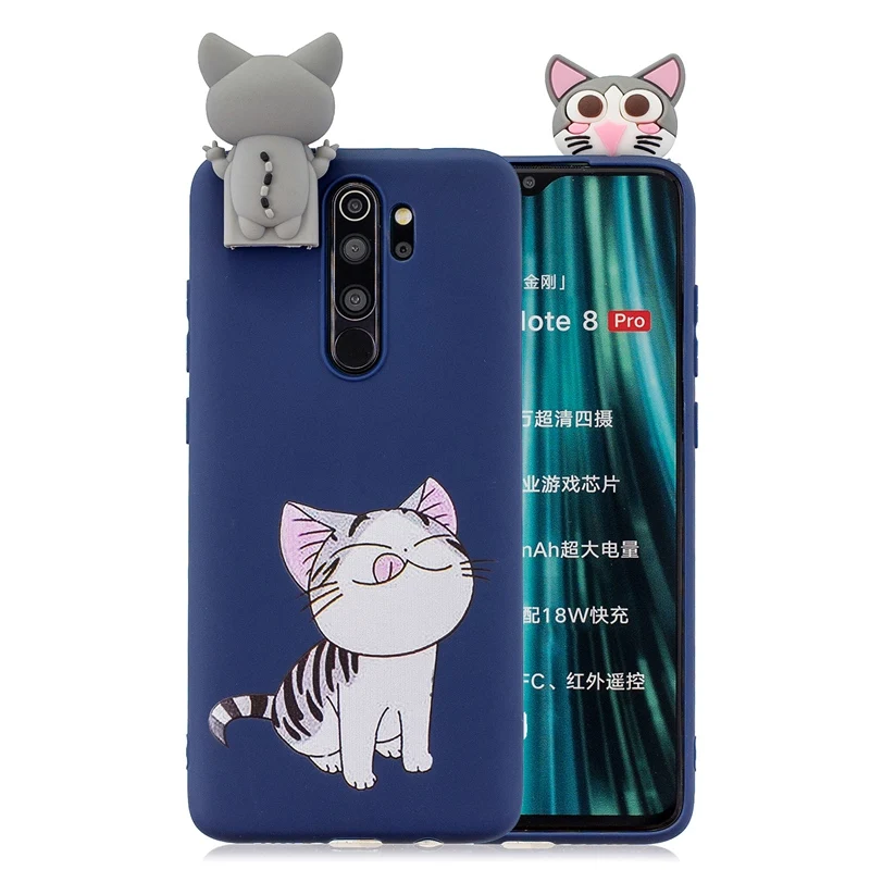 3D Cartoon Rabbit Stand Toys Redmi Note 8 Pro Case For Xiaomi Silicon Cover Xiomi |