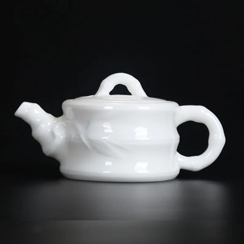 Ручной работы чайный набор кунг-фу белый фарфоровый чайник один xishi носить всем