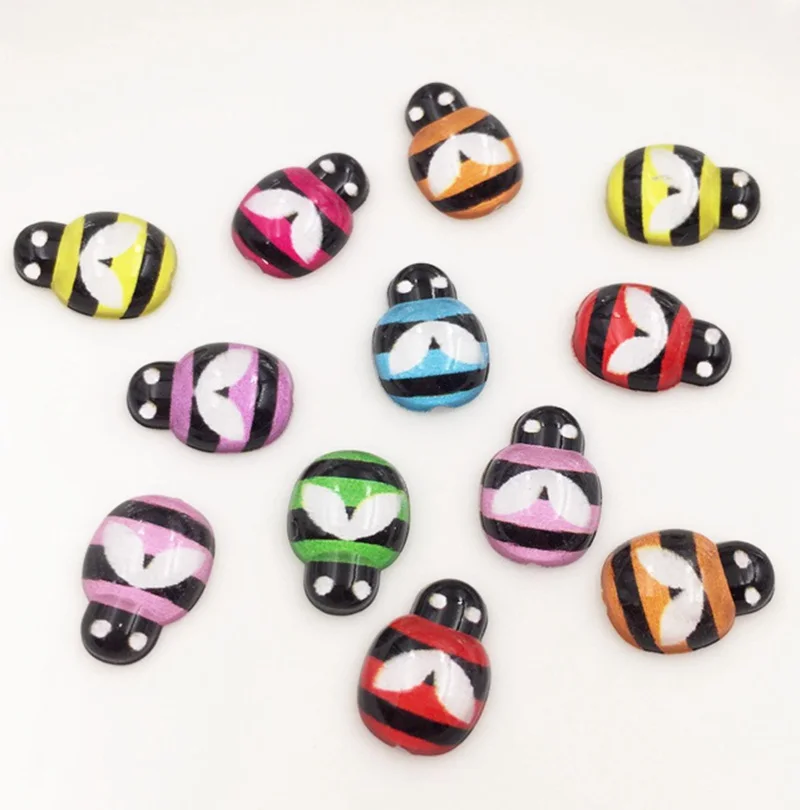 

400pcs Resin Cute Colorful Beautiful Flower Beetle Flat Back Rhinestone Appliques DIY Wedding Scrapbook Craft SF833