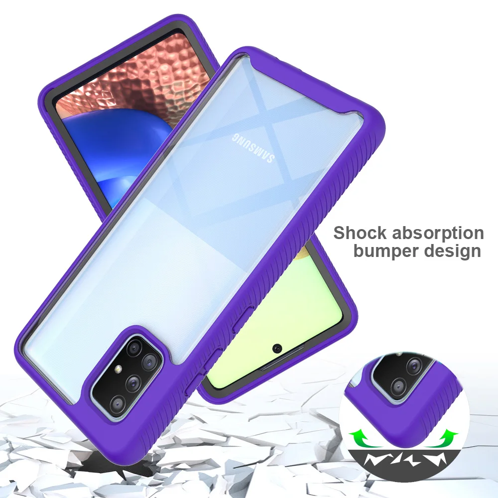 

Shockproof Case For Samsung Galaxy A71 5G A51 A41 Hybrid Armor TPU Bumper Anti Shock Hard Back Phone Cover A31 A21s A21 A11 A01