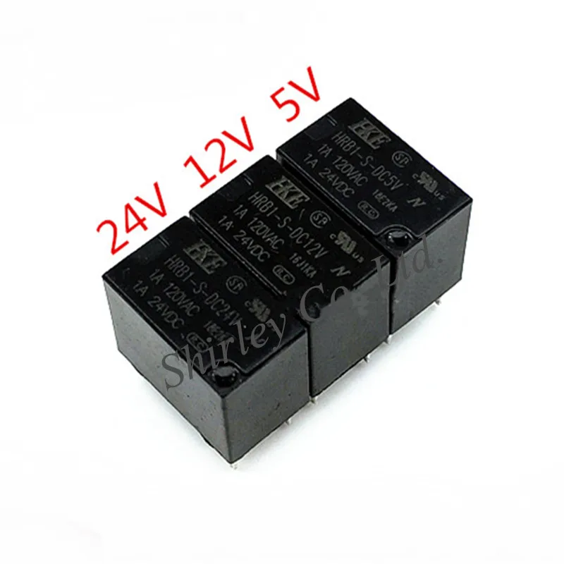 100 шт. 100% новое оригинальное реле HKE HRB1-S-DC5V HRB1-S-DC12V HRB1-S-DC24V 5VDC 12V 24V 6pin 1A 120VAC 24VDC -