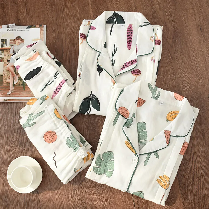 100% хлопок марля тонкая одежда для беременных женщин пижамный комплект свободная