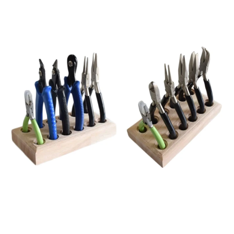 

Wooden Plier Organizer Keep Tools Neatly Stored Convenient to Find the Required Pliers for Daily Use Maintenance