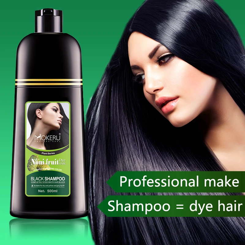 Noni Herbal Black Hair Magic Fast Dye Shampoo For The Back Magic Comb Color Hair 400ml