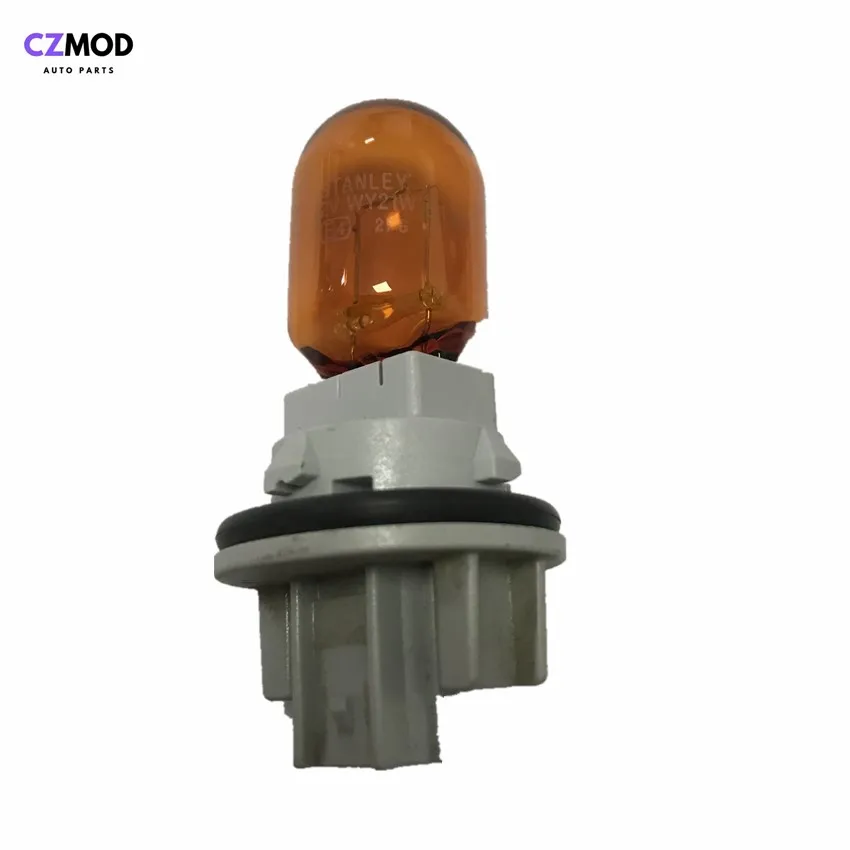 

CZMOD Original Used WY21W 12V 21W Natural Amber Glass Halogen Lamp headlight turn signal holder&bulb side light car accessories