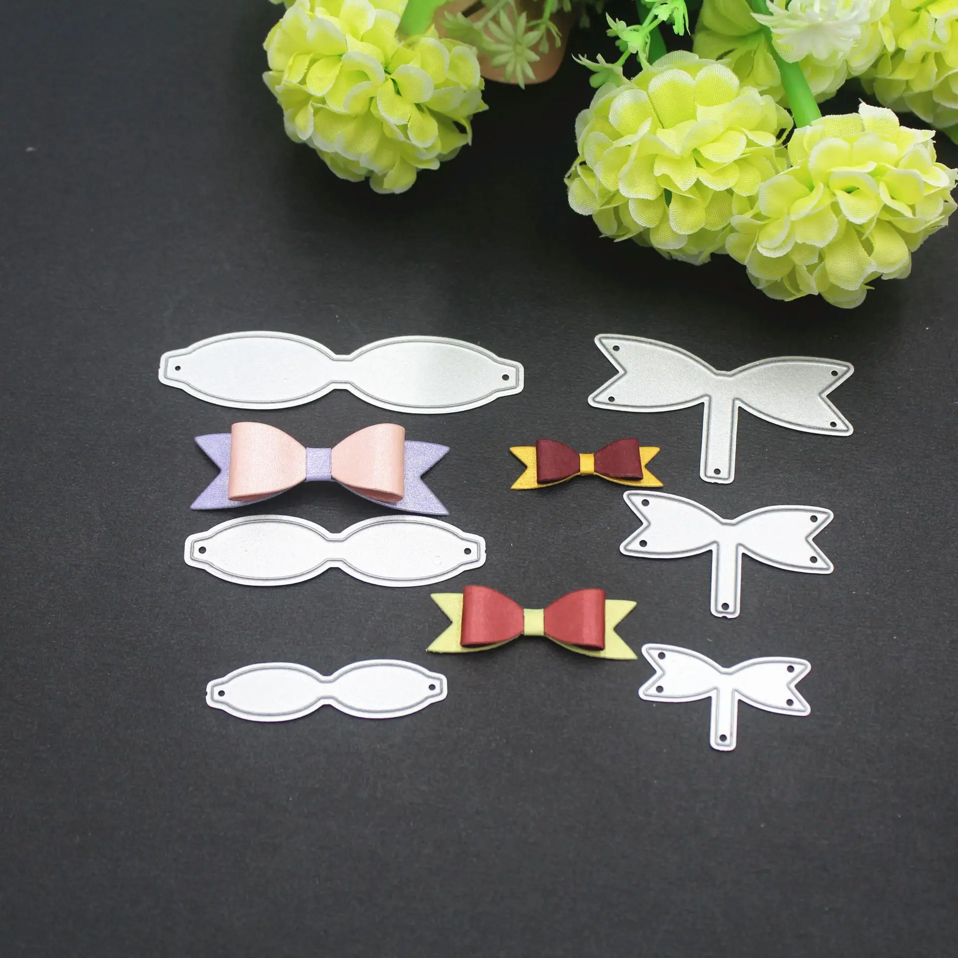 

6pcs Bow Tie Bowknot Metal Cutting Dies Stencil Scrapbooking Photo Album Card Paper Embossing Craft DIY Dies Cut Crafts